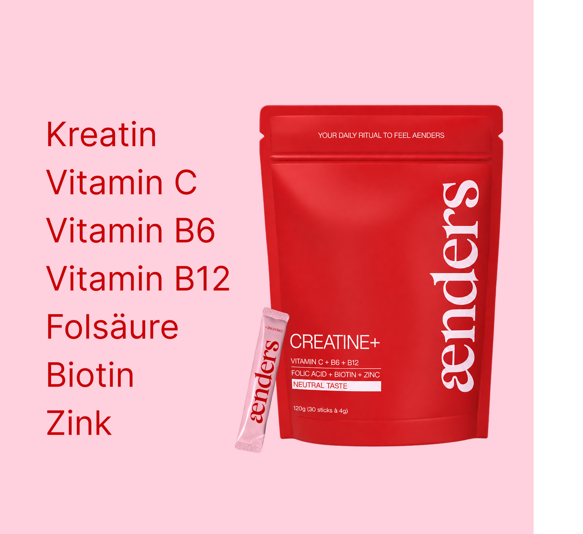 Creatine+ Kreatin-Sticks mit Vitaminen
